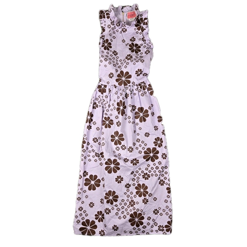 Kate Spade Dress Womens‎ 2 Lilac Floral Belted Purple Zip Up *READ
